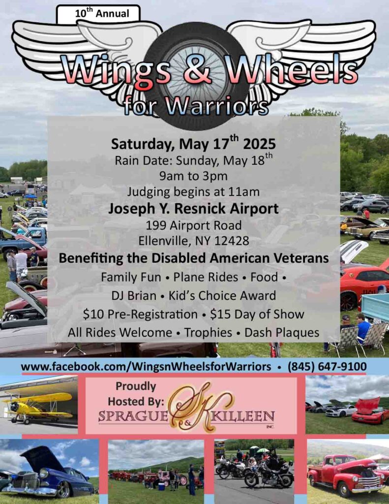 Wings & Wheels for Warriors 2025 Event Flyer